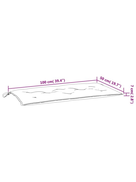 Aiapingi istmepadjad 2 tk, must, 100x50x7 cm, oxford-kangas