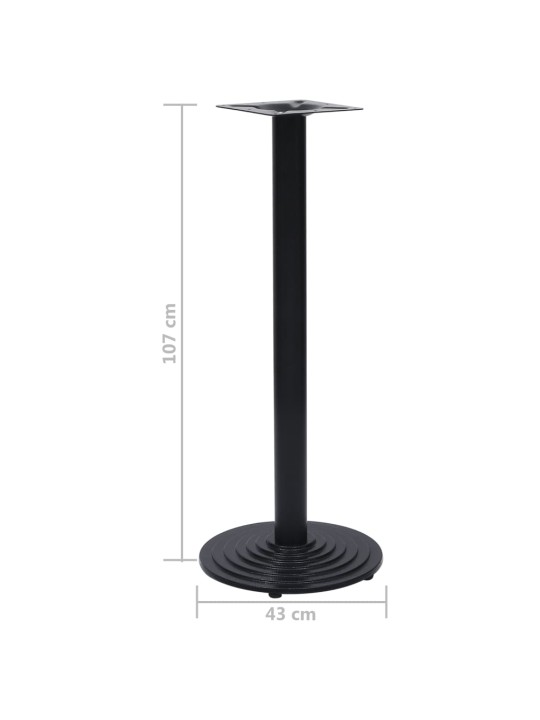 BISTROOLAUA JALG, MUST, Ø 43 X 107 CM, MALM