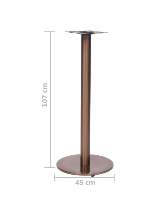 BISTROOLAUA JALG, KULDNE, Ø 45 X 107 CM, ROOSTEVABA TERAS
