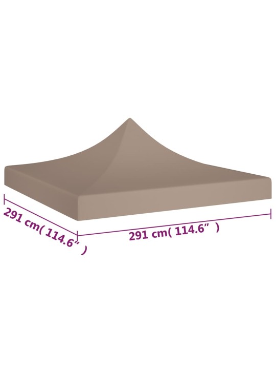 Peotelgi katus 3 x 3 m, pruunikashall, 270 g/m²