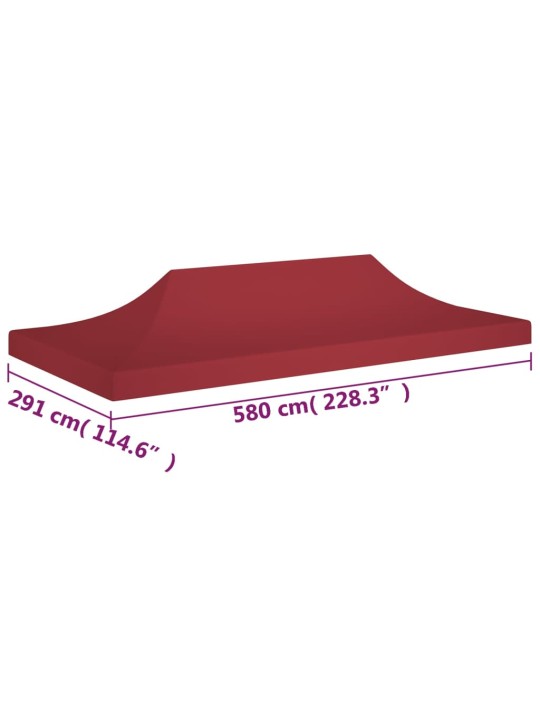 Peotelgi katus 6 x 3 m, tumepunane, 270 g/m²