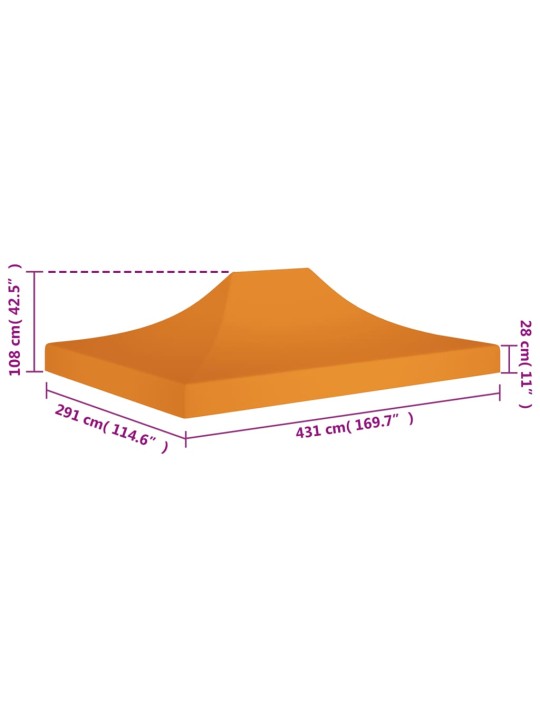 Peotelgi katus 4,5 x 3 m, oranž, 270 g/m²