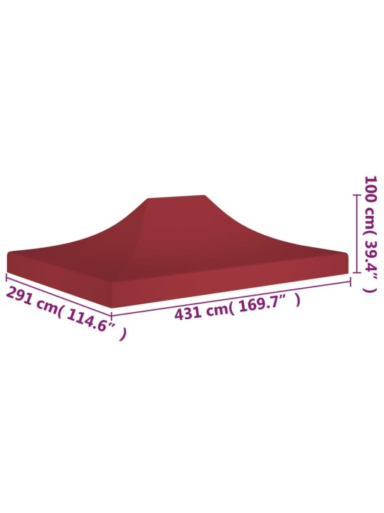 Peotelgi katus 4,5 x 3 m, tumepunane, 270 g/m²