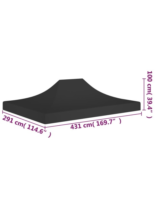 Peotelgi katus 4,5 x 3 m, must, 270 g/m²