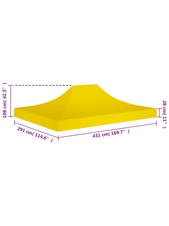 Peotelgi katus 4,5 x 3 m, kollane, 270 g/m²