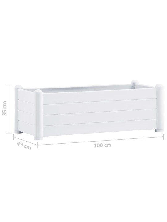 Aia taimelava pp valge 100 x 43 x 35 cm