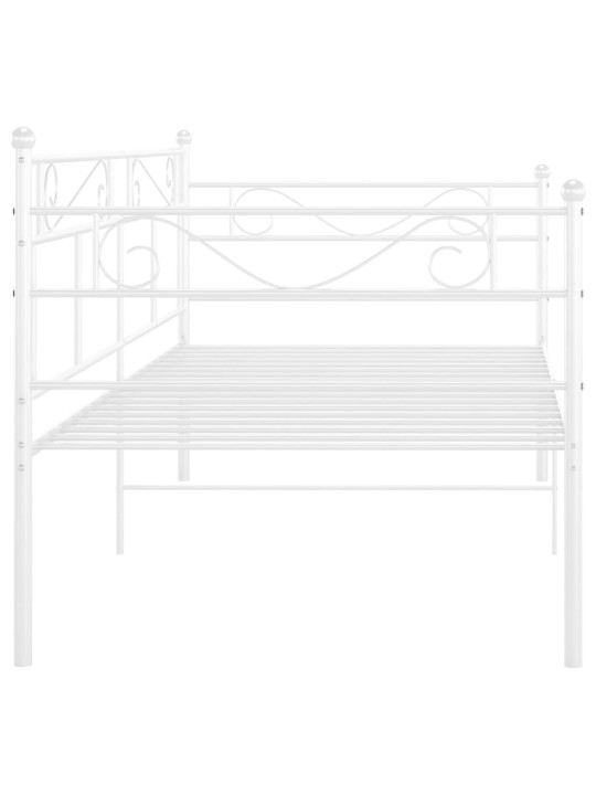 Diivanvoodiraam, valge, metall, 90 x 200 cm