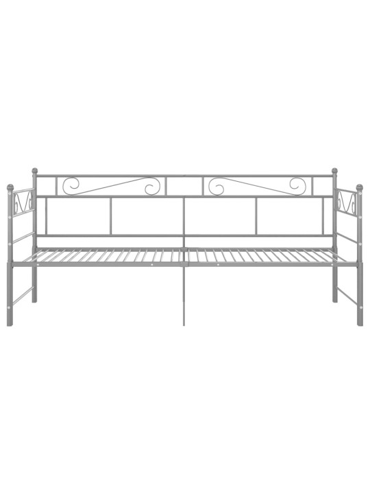 Lahtikäiv diivanvoodiraam hall metall 90 x 200 cm