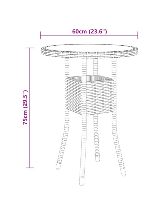 3-osaline aiamööbli komplekt, polürotang, beež