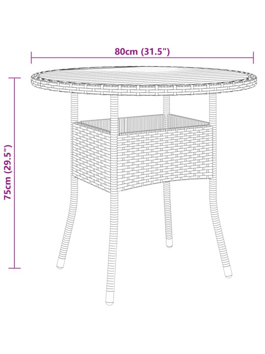 3-osaline aiamööbli komplekt, polürotang, hall