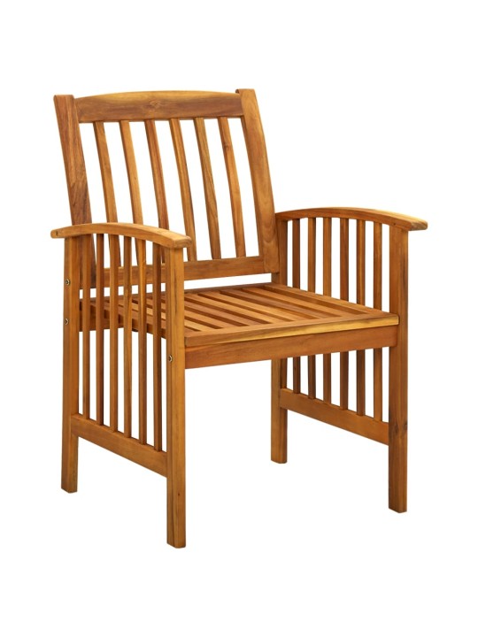 3058091 9 piece garden dining set with cushions solid acacia wood (45963+312128+2x312129)
