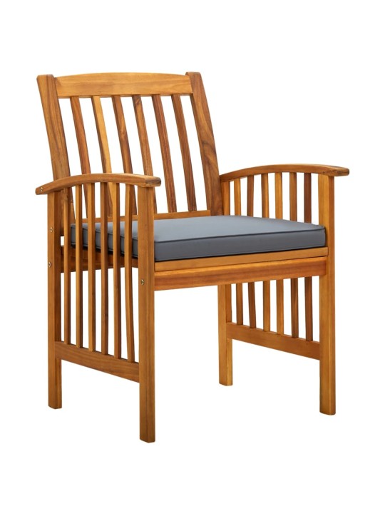 3058092 7 piece garden dining set with cushions solid acacia wood (45963+2x312131)
