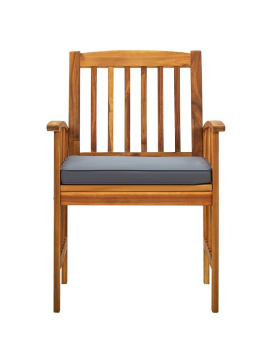 3058093 9 piece garden dining set with cushions solid acacia wood (45963+312130+2x312131)