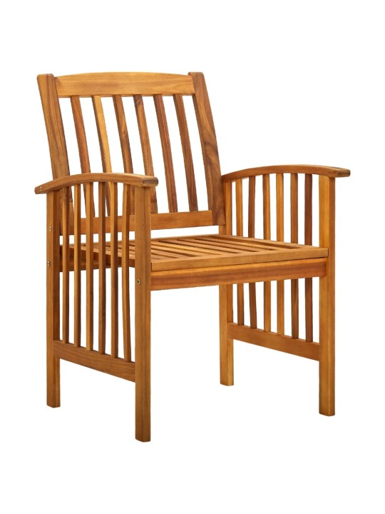 3058093 9 piece garden dining set with cushions solid acacia wood (45963+312130+2x312131)