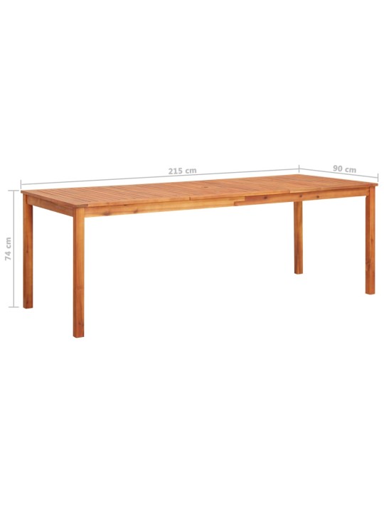 3058093 9 piece garden dining set with cushions solid acacia wood (45963+312130+2x312131)