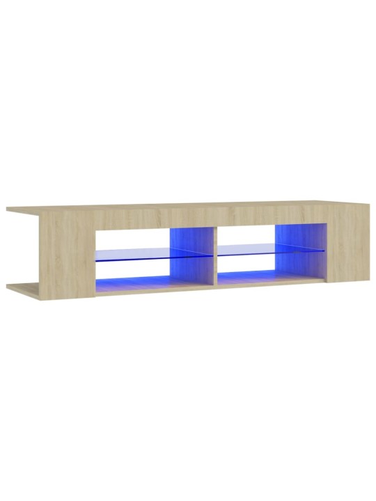 Telerialus LED-tuledega, sonoma tamm, 135x39x30 cm