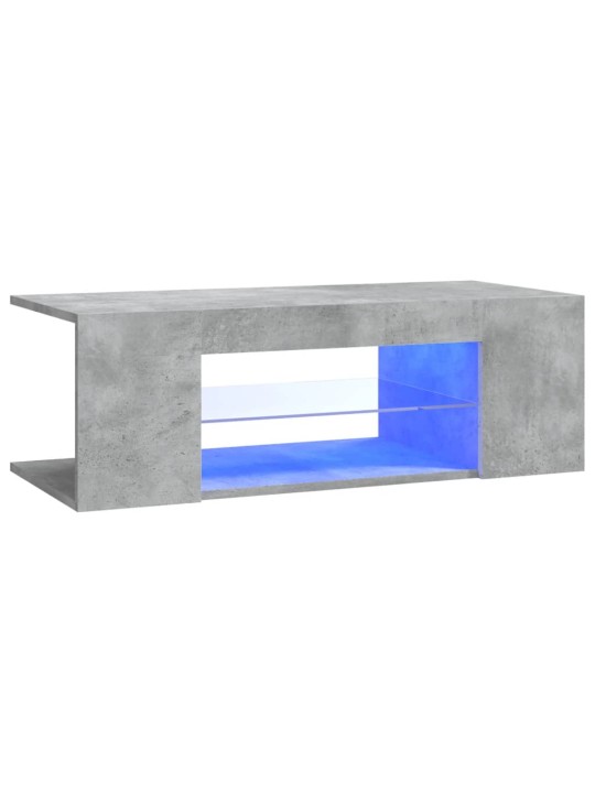 Telerialus LED-tuledega, betoonhall, 90 x 39 x 30 cm