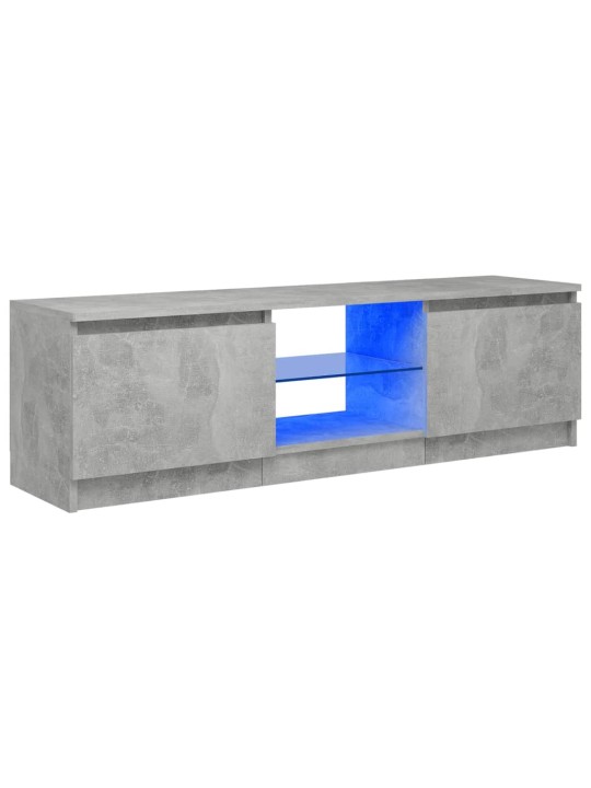 Telerialus LED-tuledega, betoonhall, 120 x 30 x 35,5 cm