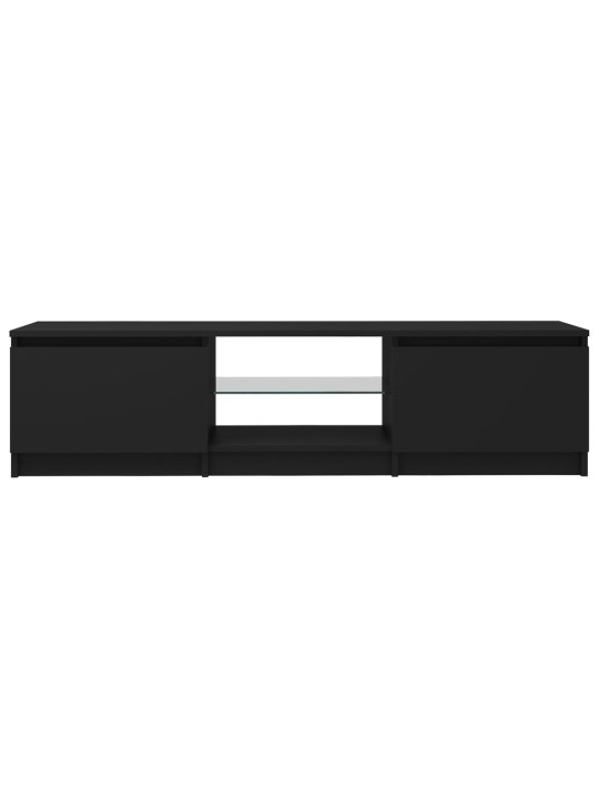 Telerialus LED-tuledega, must, 140 x 40 x 35,5 cm