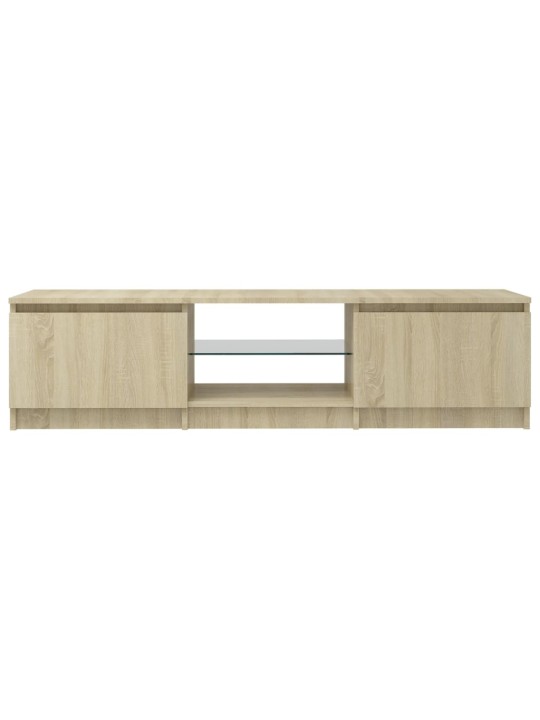 Telerialus LED-tuledega, sonoma tamm, 140 x 40 x 35,5 cm