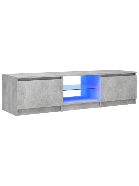 Telerialus LED-tuledega, betoonhall, 140 x 40 x 35,5 cm