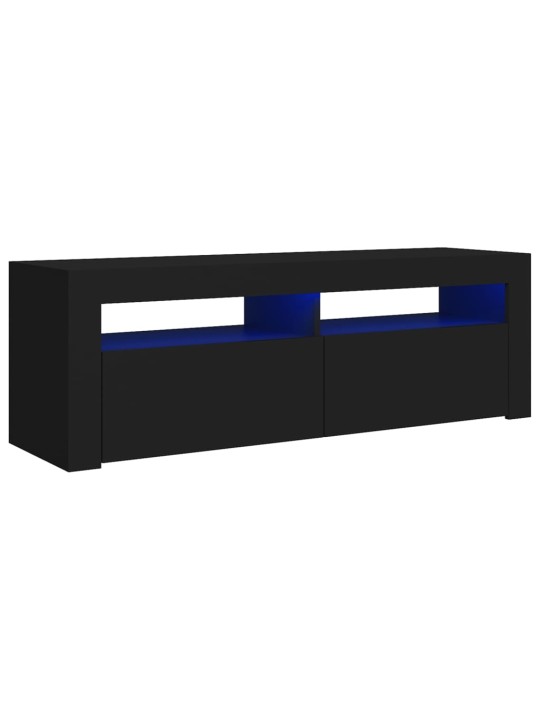 Telerialus LED-tuledega, must, 120 x 35 x 40 cm