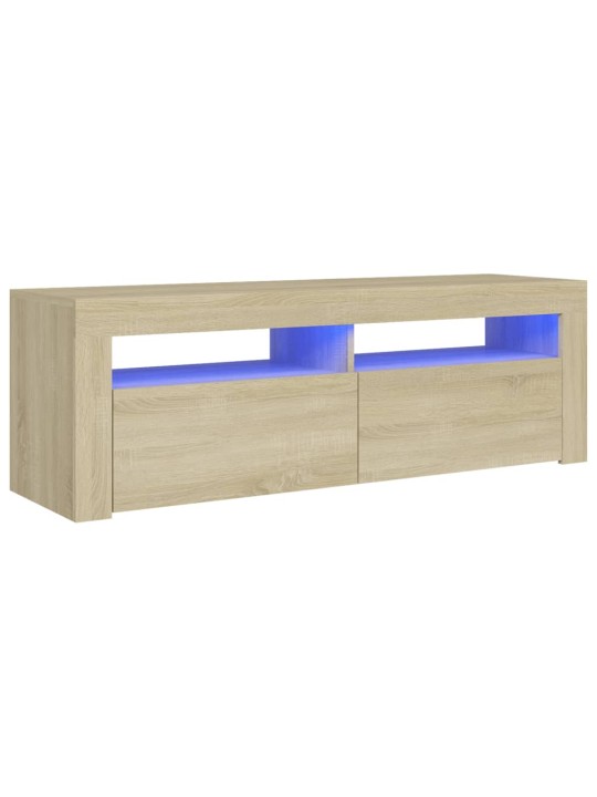 Telerialus LED-tuledega, sonoma tamm, 120 x 35 x 40 cm