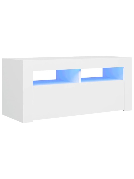 Telerialus LED-tuledega, valge, 90 x 35 x 40 cm