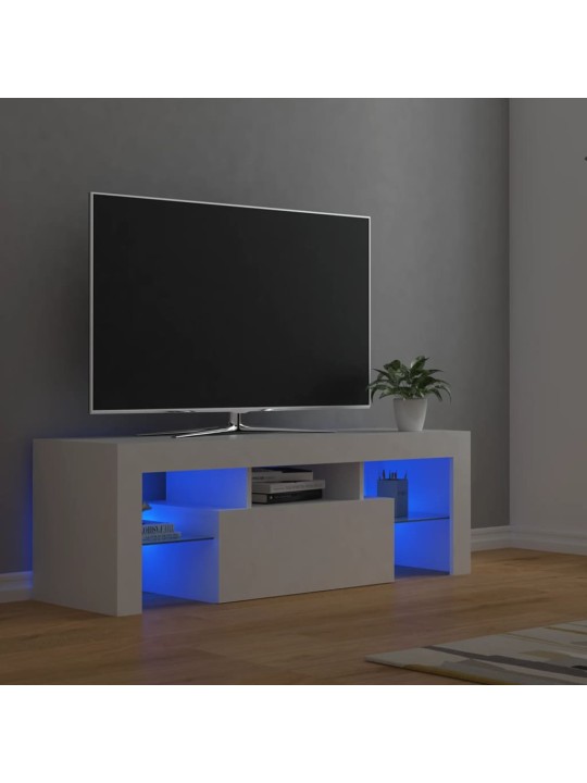 Telerialus LED-tuledega, valge, 120 x 35 x 40 cm