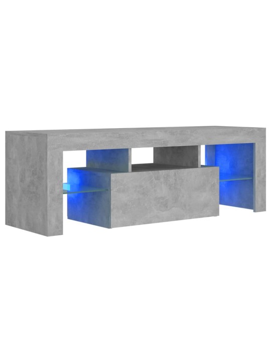 Telerialus LED-tuledega, betoonhall, 120 x 35 x 40 cm