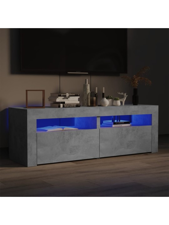 Telerialus LED-tuledega, betoonhall, 120x35x40 cm