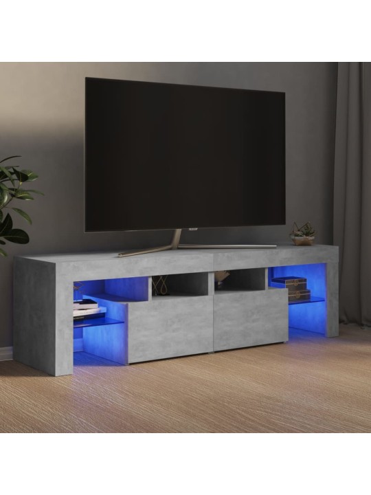 Telerialus LED-tuledega, betoonhall, 140x36,5x40 cm