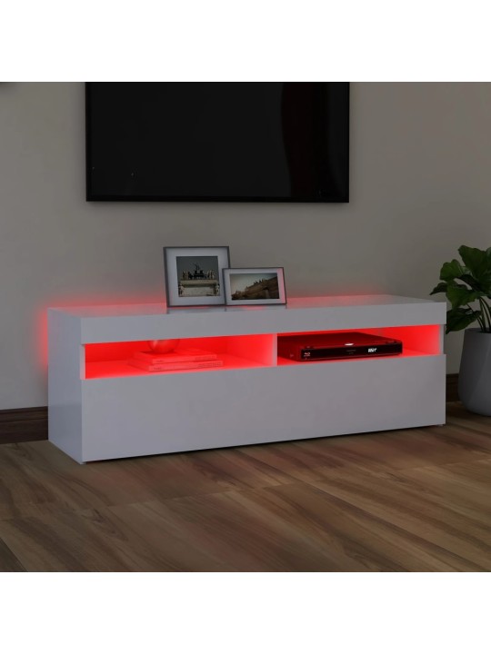 Telerialus LED-tuledega, valge, 120 x 35 x 40 cm