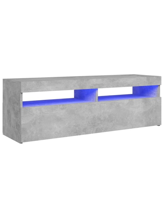 Telerialus LED-tuledega, betoonhall, 120x35x40 cm