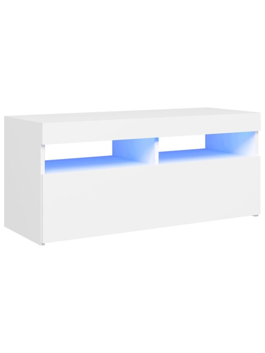 Telerialus LED-tuledega, valge, 90 x 35 x 40 cm