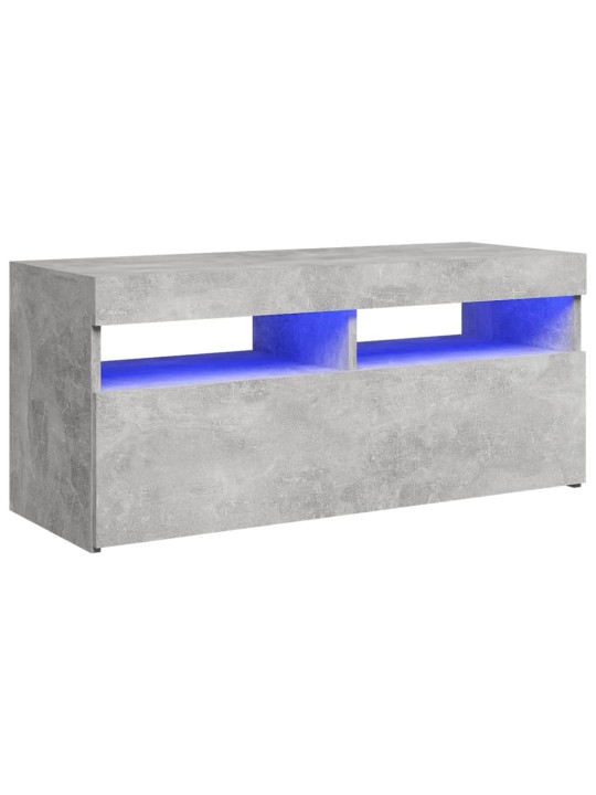 Telerialus LED-tuledega, betoonhall, 90 x 35 x 40 cm