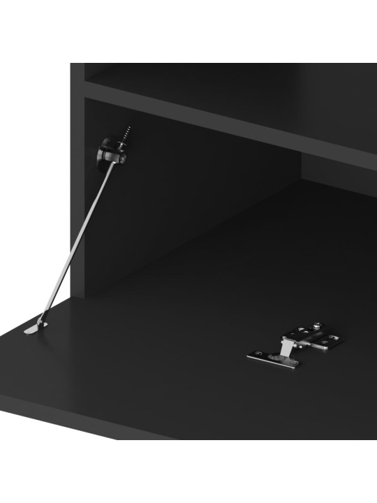 Telerialus LED-tuledega, must, 75x35x40 cm