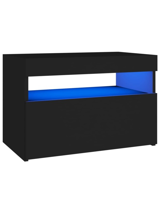 Telerialus LED-tuledega, must, 60 x 35 x 40 cm