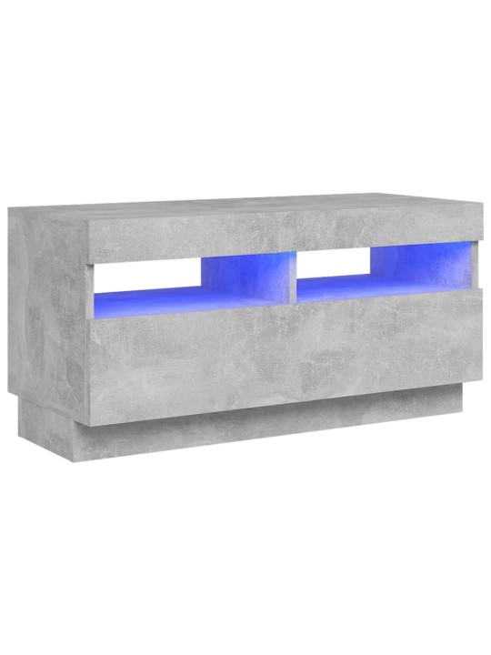 Telerialus LED-tuledega, betoonhall, 80 x 35 x 40 cm