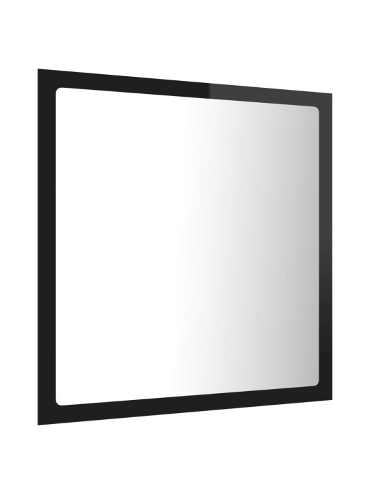 LED vannitoa peeglikapp, kõrgläikega must, 40x8,5x37 cm, akrüül