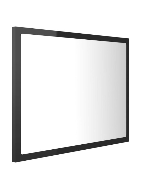 LED vannitoa peeglikapp, kõrgläikega must, 60x8,5x37 cm, akrüül