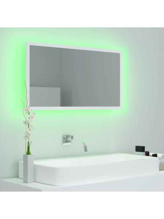 LED vannitoa peeglikapp, valge, 80x8,5x37 cm, puitlaastplaat