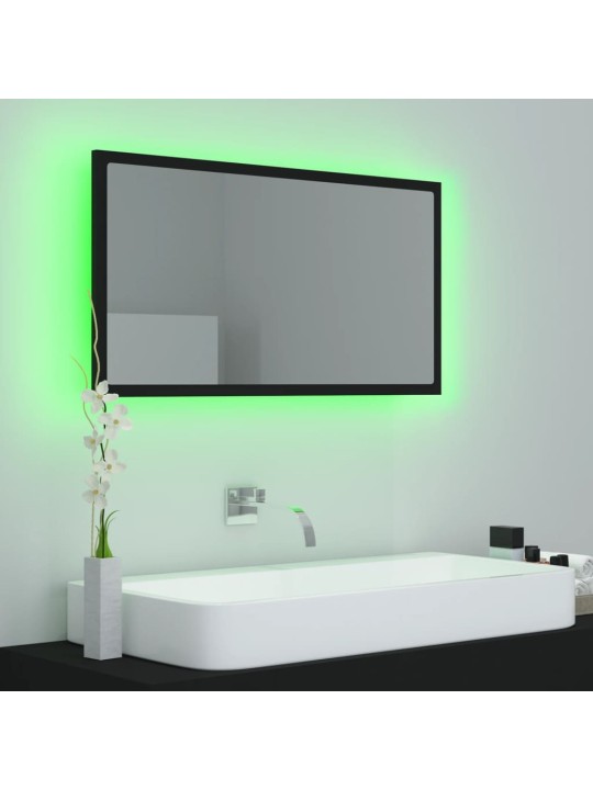 LED vannitoa peeglikapp, must, 80x8,5x37 cm, akrüül