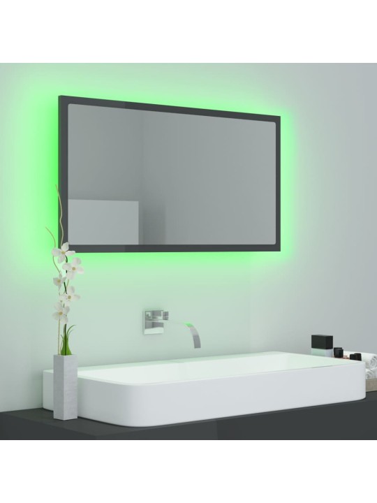 LED vannitoa peeglikapp, hall, 80x8,5x37 cm, akrüül