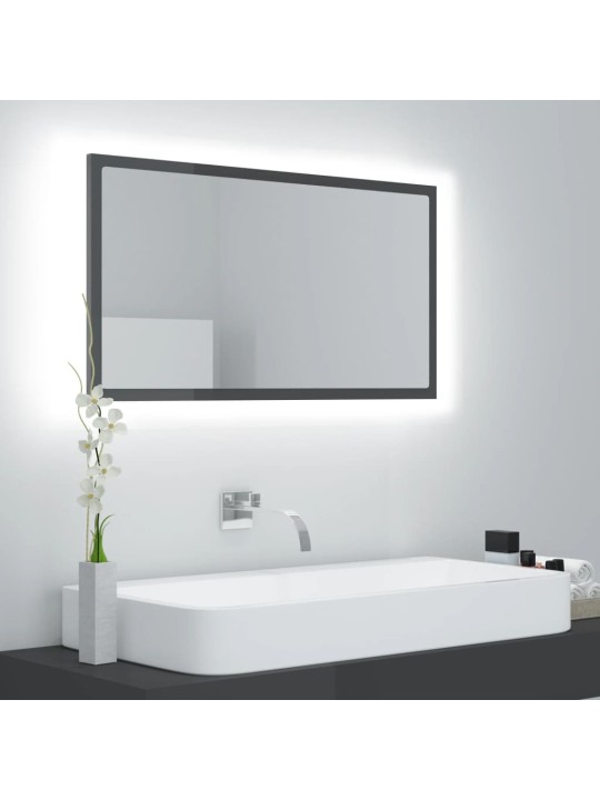 LED vannitoa peeglikapp, hall, 80x8,5x37 cm, akrüül