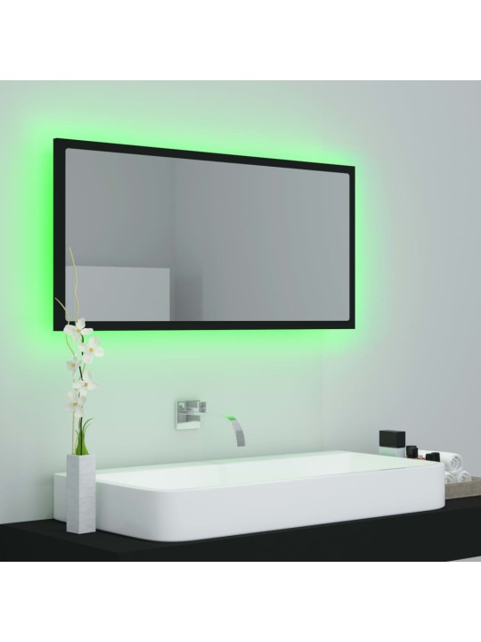 LED vannitoa peeglikapp, must, 90x8,5x37 cm, akrüül