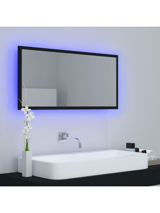 LED vannitoa peeglikapp, must, 90x8,5x37 cm, akrüül