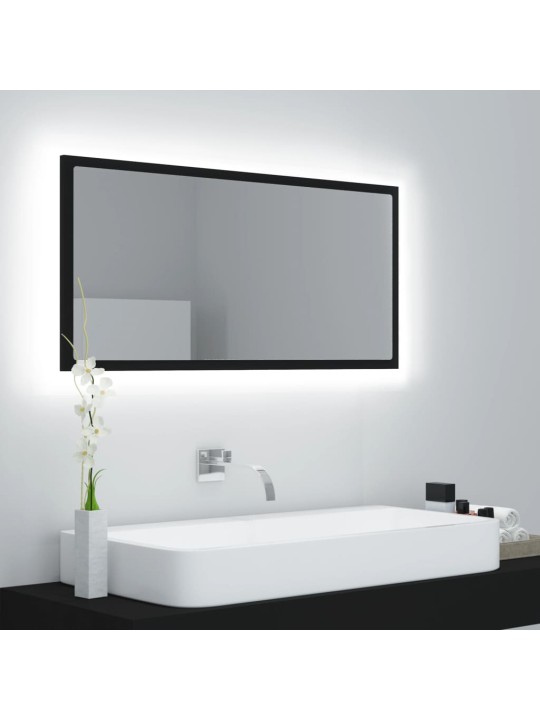 LED vannitoa peeglikapp, must, 90x8,5x37 cm, akrüül