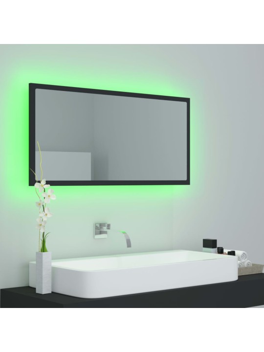 LED vannitoa peeglikapp, hall, 90x8,5x37 cm, akrüül