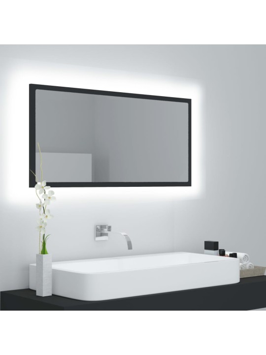 LED vannitoa peeglikapp, hall, 90x8,5x37 cm, akrüül